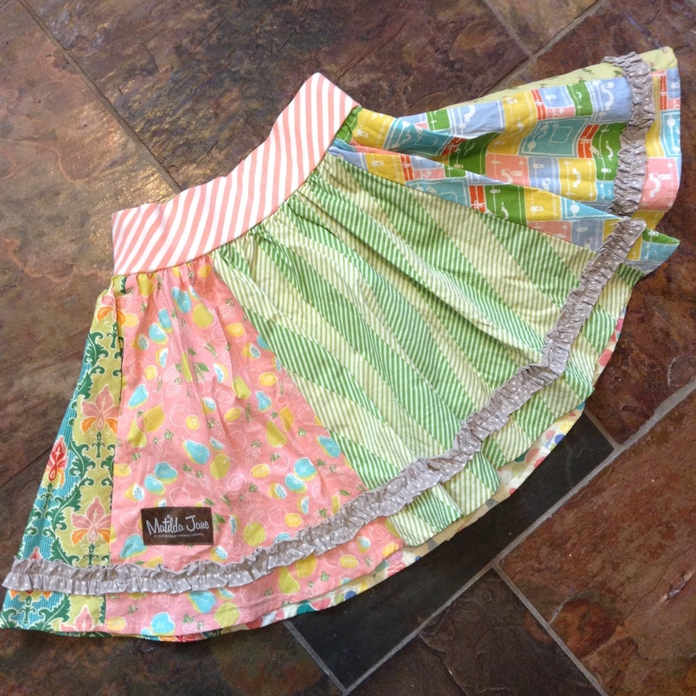 MATILDA JANE mixed pattern circle skirt 6 (E4) - Picture 7 of 8